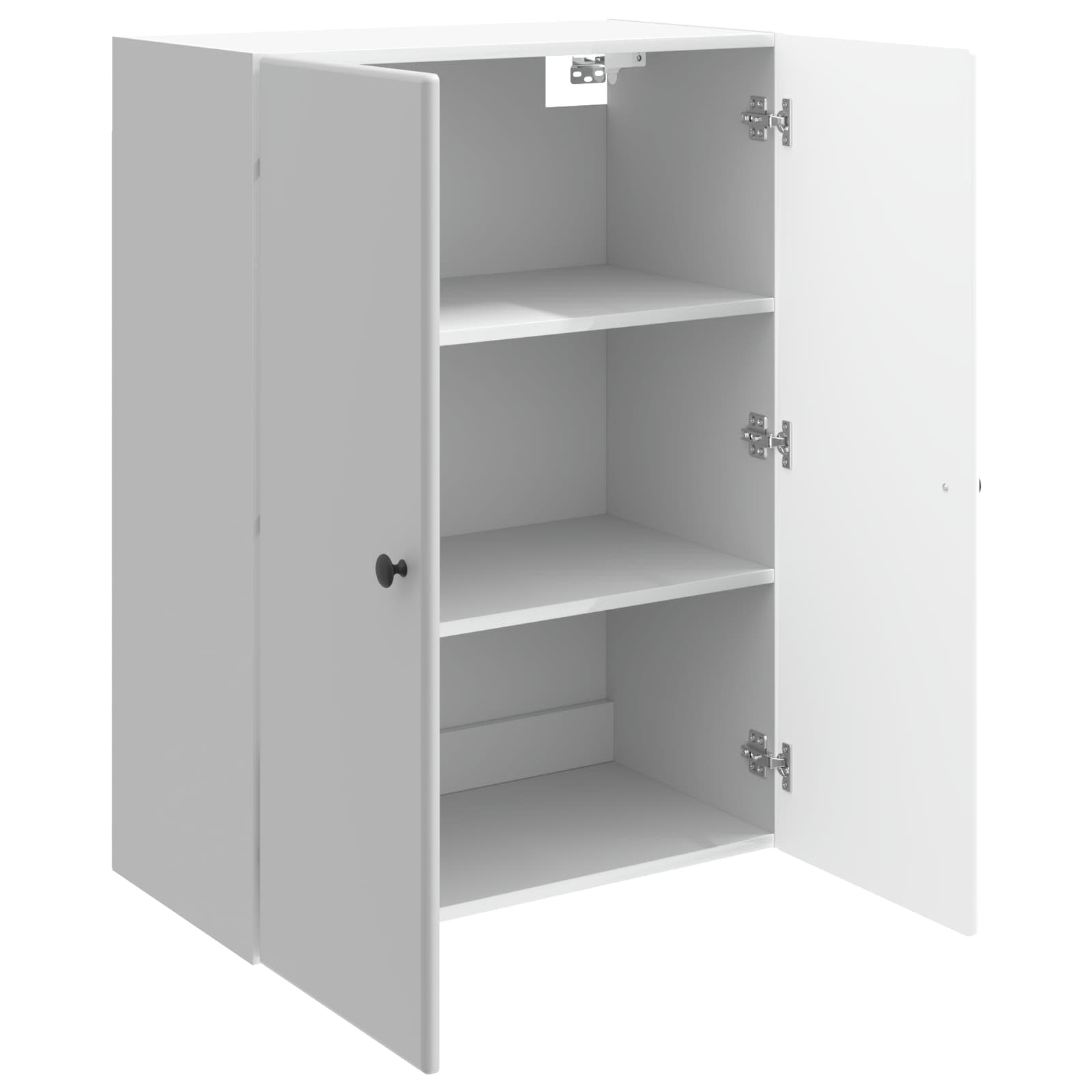 Wandkast Hoogglans Wit 66 x 34,5 x 90 cm Bewerkt hout – afbeelding 3