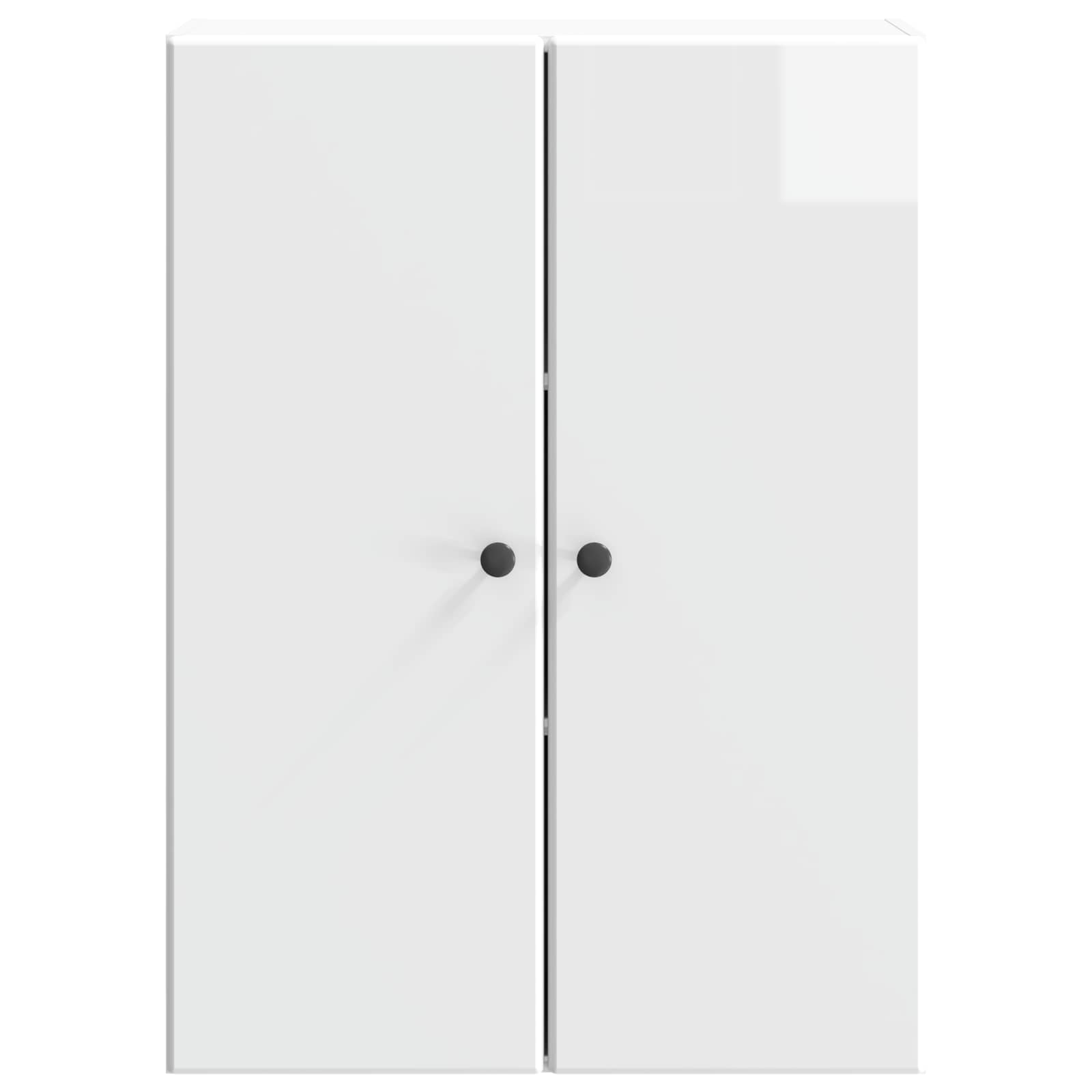 Wandkast Hoogglans Wit 66 x 34,5 x 90 cm Bewerkt hout – afbeelding 4