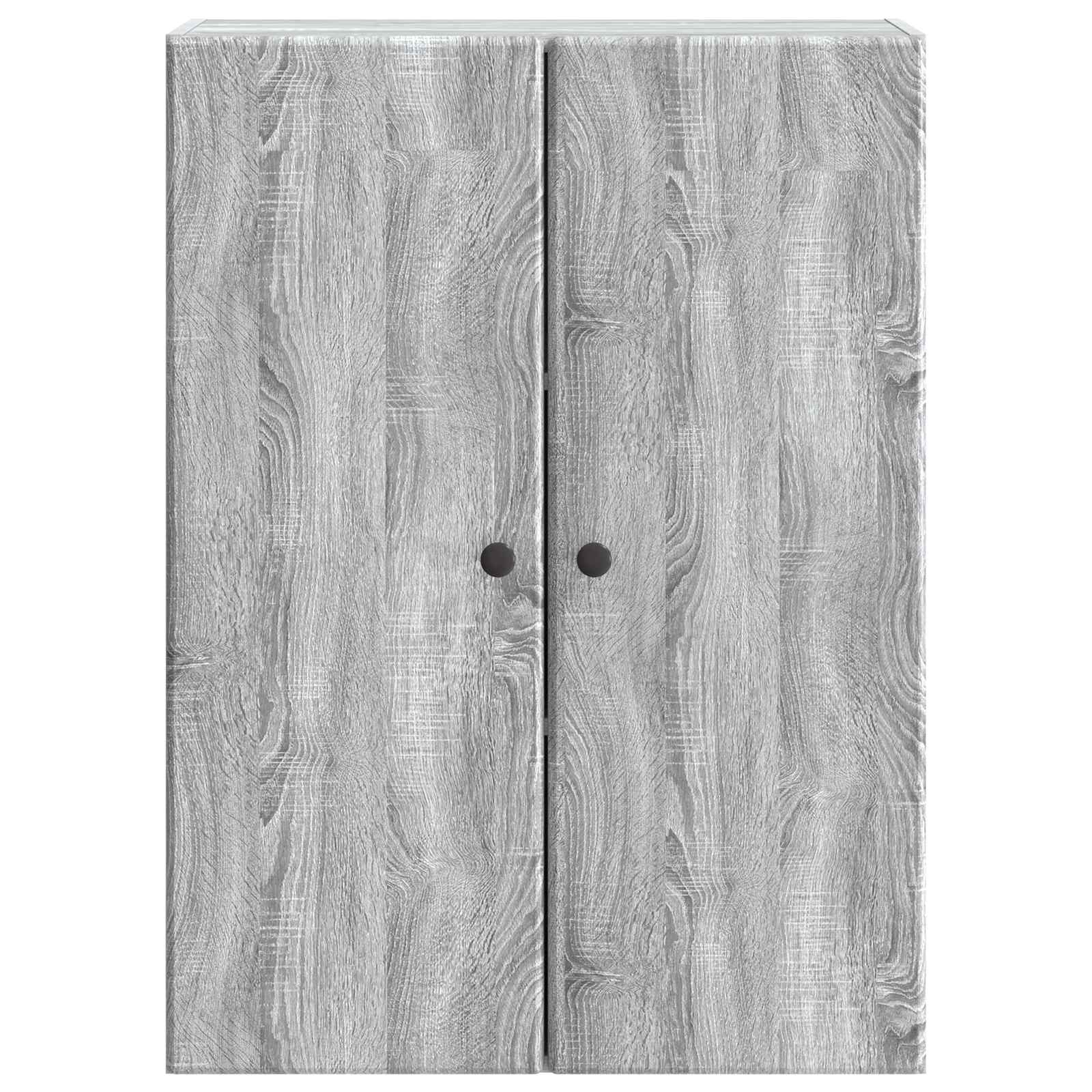 Wandkast Grijs Sonoma 66 x 34,5 x 90 cm Bewerkt hout – afbeelding 4