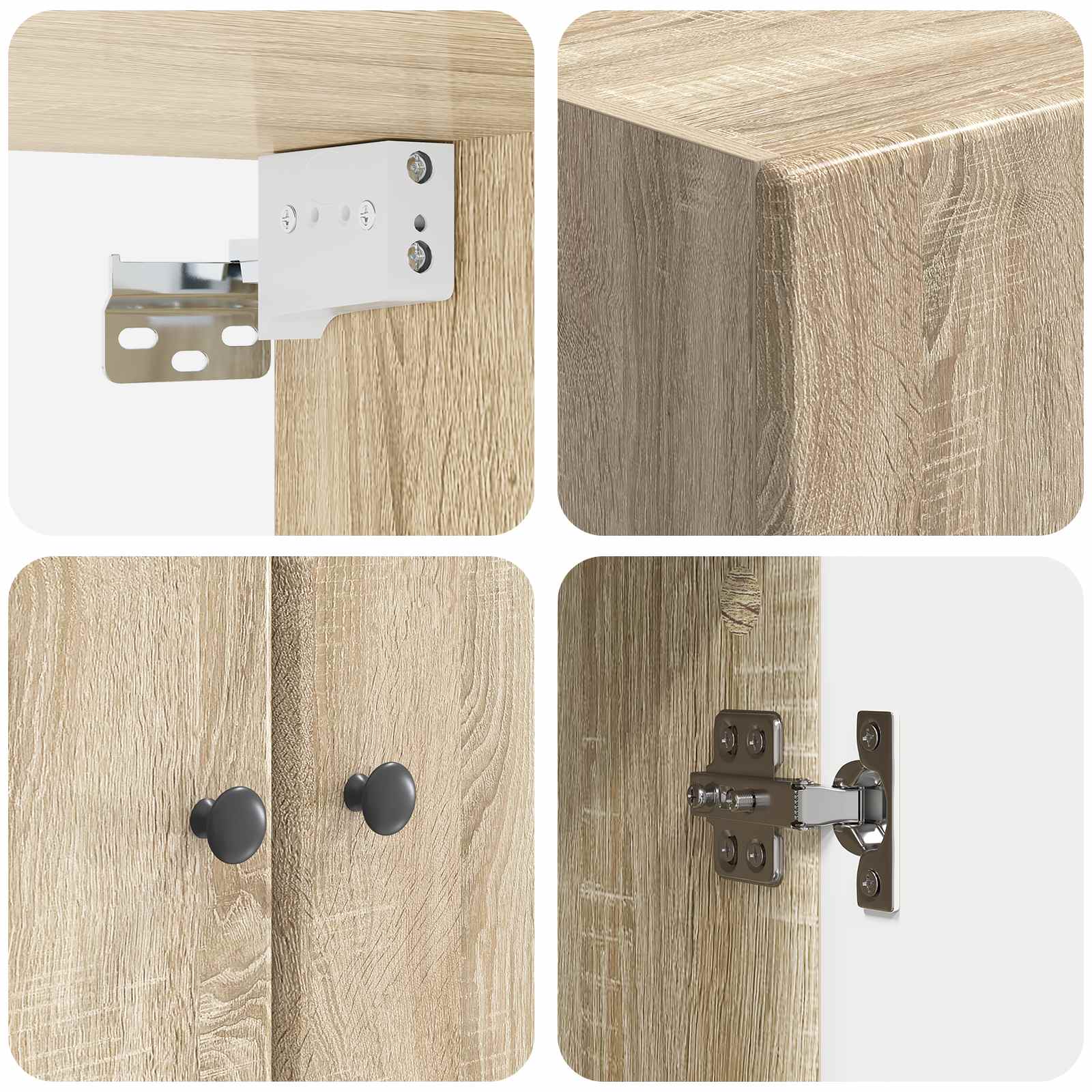 Wandkast Sonoma Eiken 59 x 31 x 60 cm Bewerkt hout – afbeelding 7