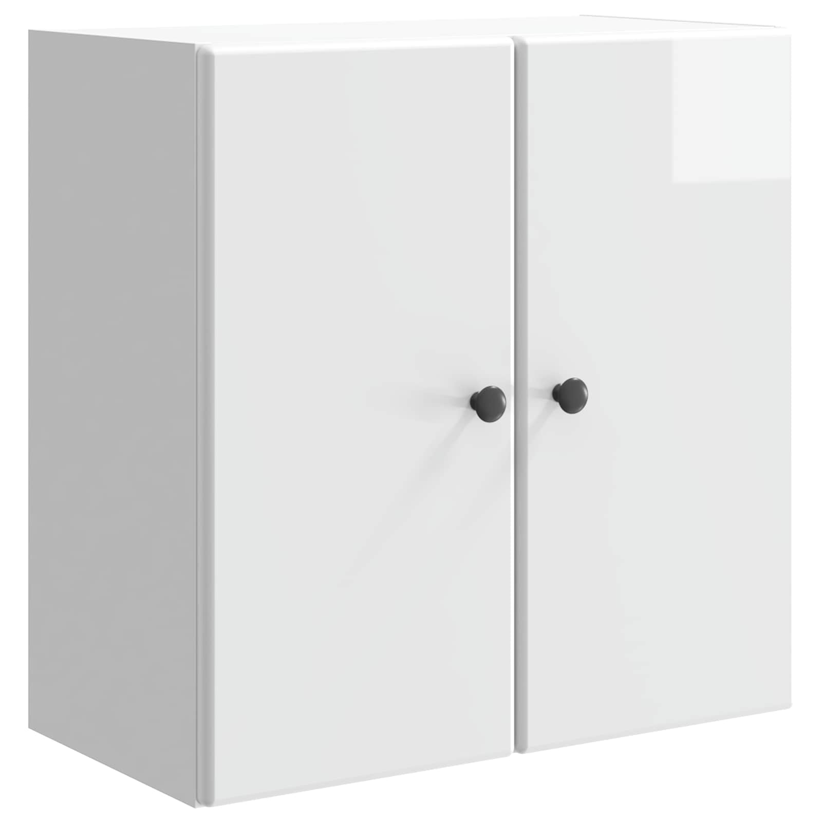 Wandkast Hoogglans Wit 59 x 31 x 60 cm Bewerkt hout – afbeelding 2