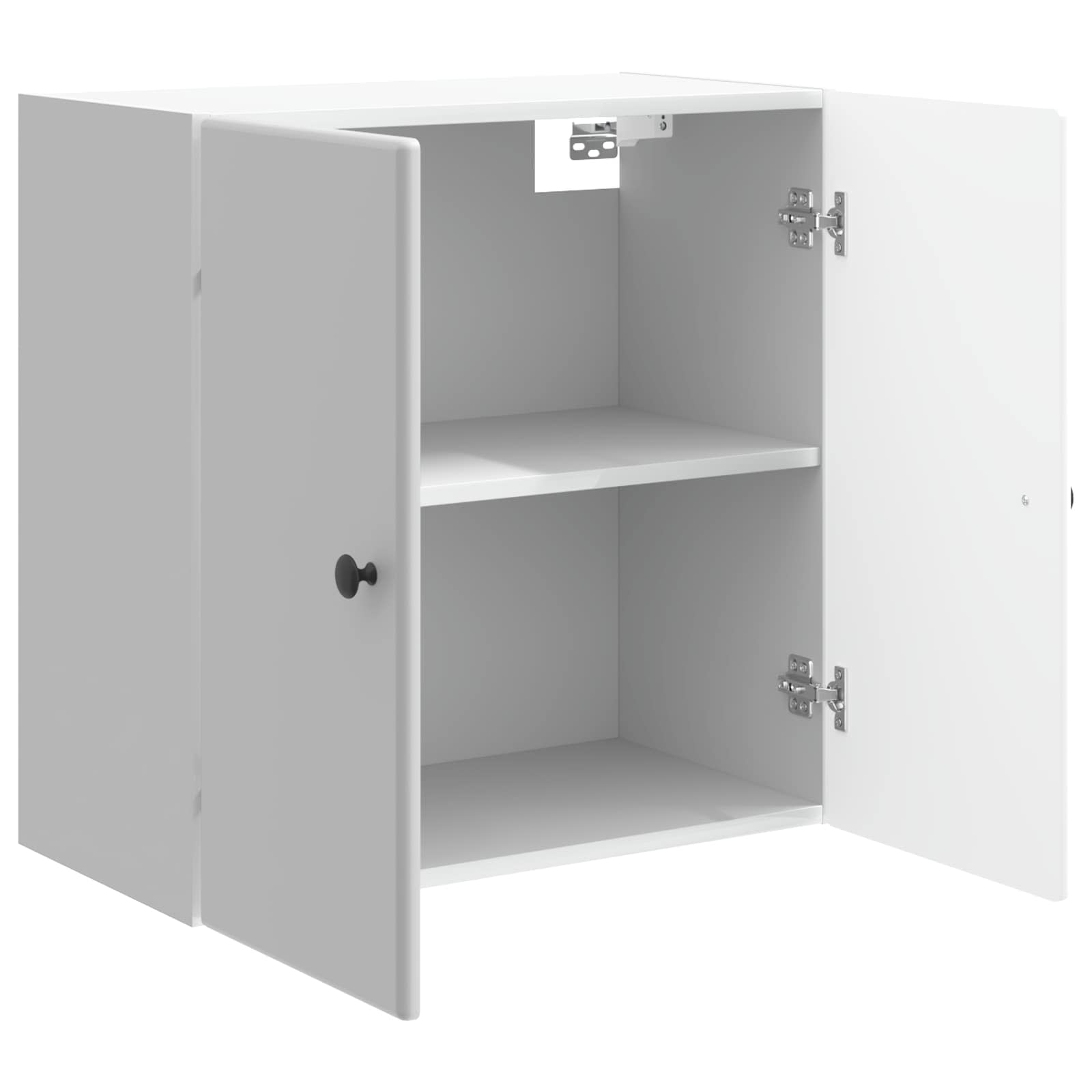 Wandkast Hoogglans Wit 59 x 31 x 60 cm Bewerkt hout – afbeelding 3