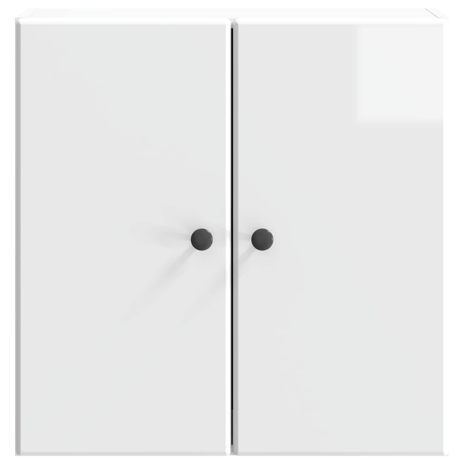 Wandkast Hoogglans Wit 59 x 31 x 60 cm Bewerkt hout – afbeelding 4