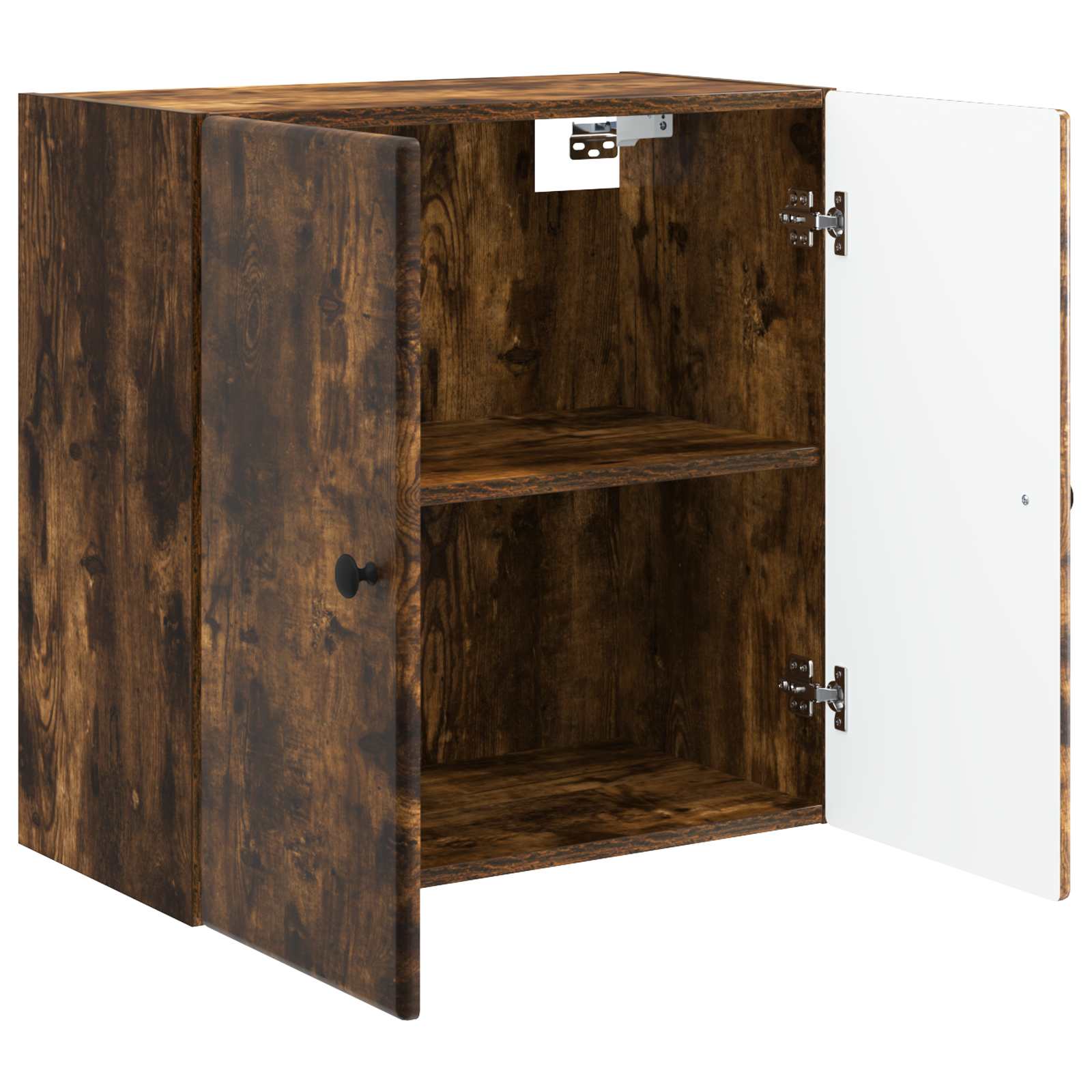 Wandkast Gerookt eiken 59 x 31 x 60 cm Bewerkt hout – afbeelding 3