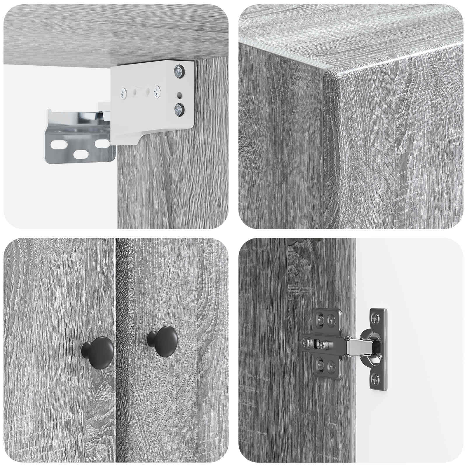 Wandkast Grijs Sonoma 59 x 31 x 60 cm Bewerkt hout – afbeelding 7