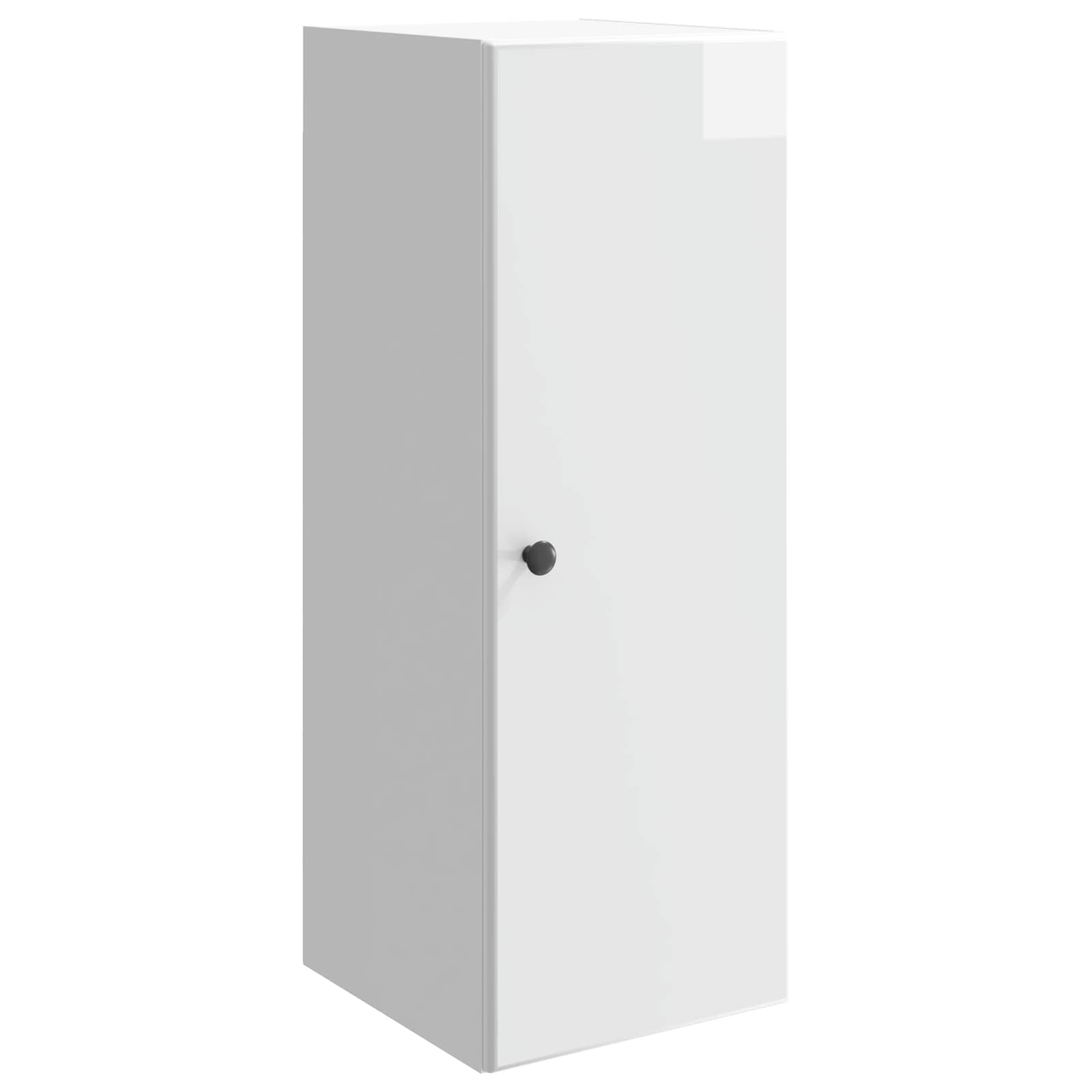 Wandkast Hoogglans Wit 33 x 34,5 x 90 cm Bewerkt hout – afbeelding 2