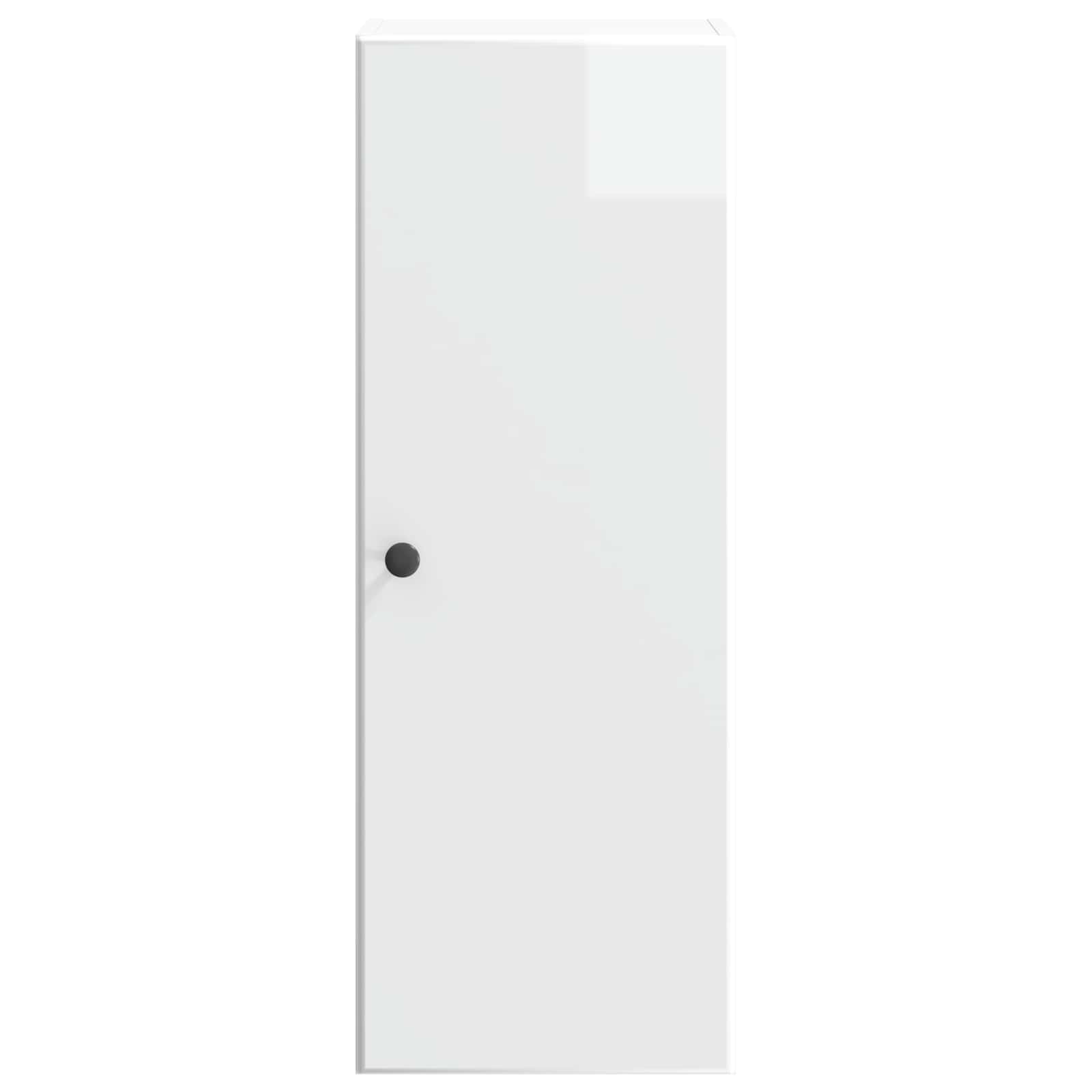 Wandkast Hoogglans Wit 33 x 34,5 x 90 cm Bewerkt hout – afbeelding 4