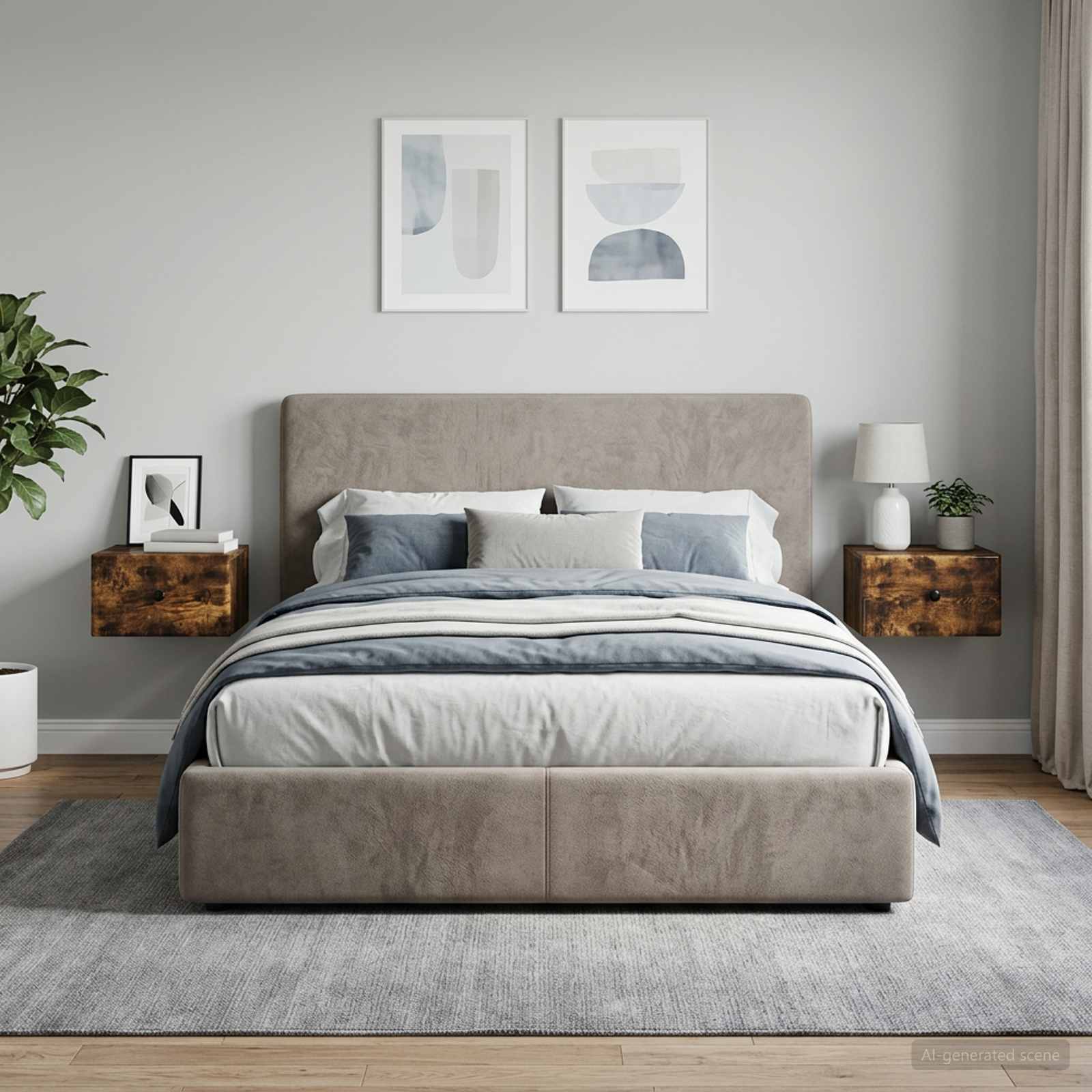Wandbeugel Bedkast 2 pcs Gerookt eiken 34,5 x 33 x 20 cm