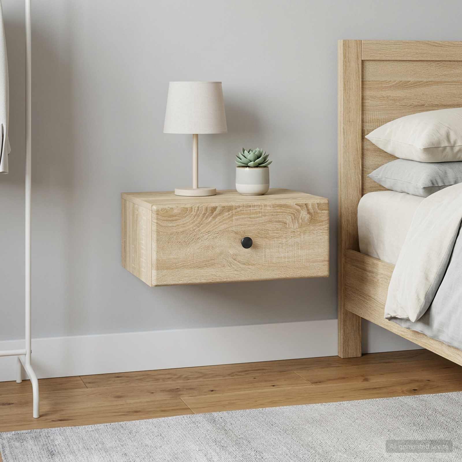 Wandbeugel Bedkast 2 pcs Sonoma Eiken 49 x 34,5 x 20 cm