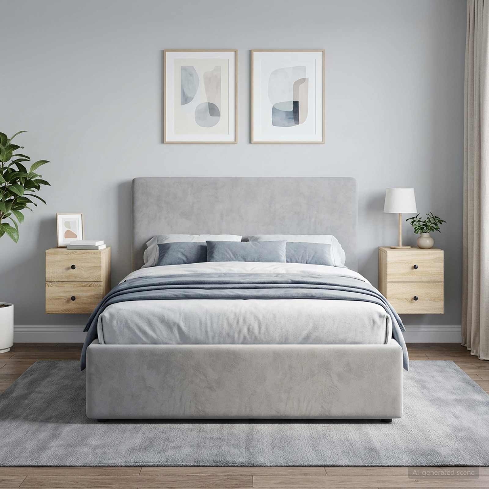 Wandbeugel Bedkast 2 pcs Sonoma Eiken 34,5 x 33 x 40 cm
