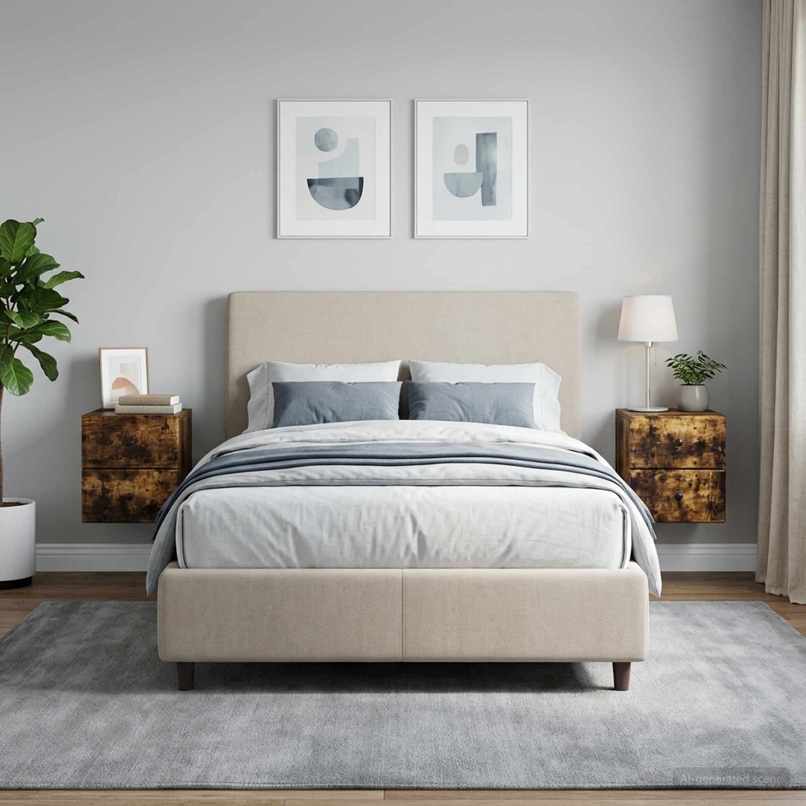 Wandbeugel Bedkast 2 pcs Gerookt eiken 34,5 x 33 x 40 cm