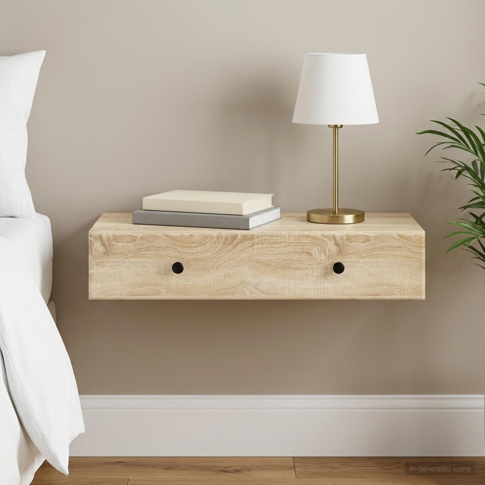 Wandmontage Zijtafel Sonoma Eiken 87,5 x 34,5 x 17 cm