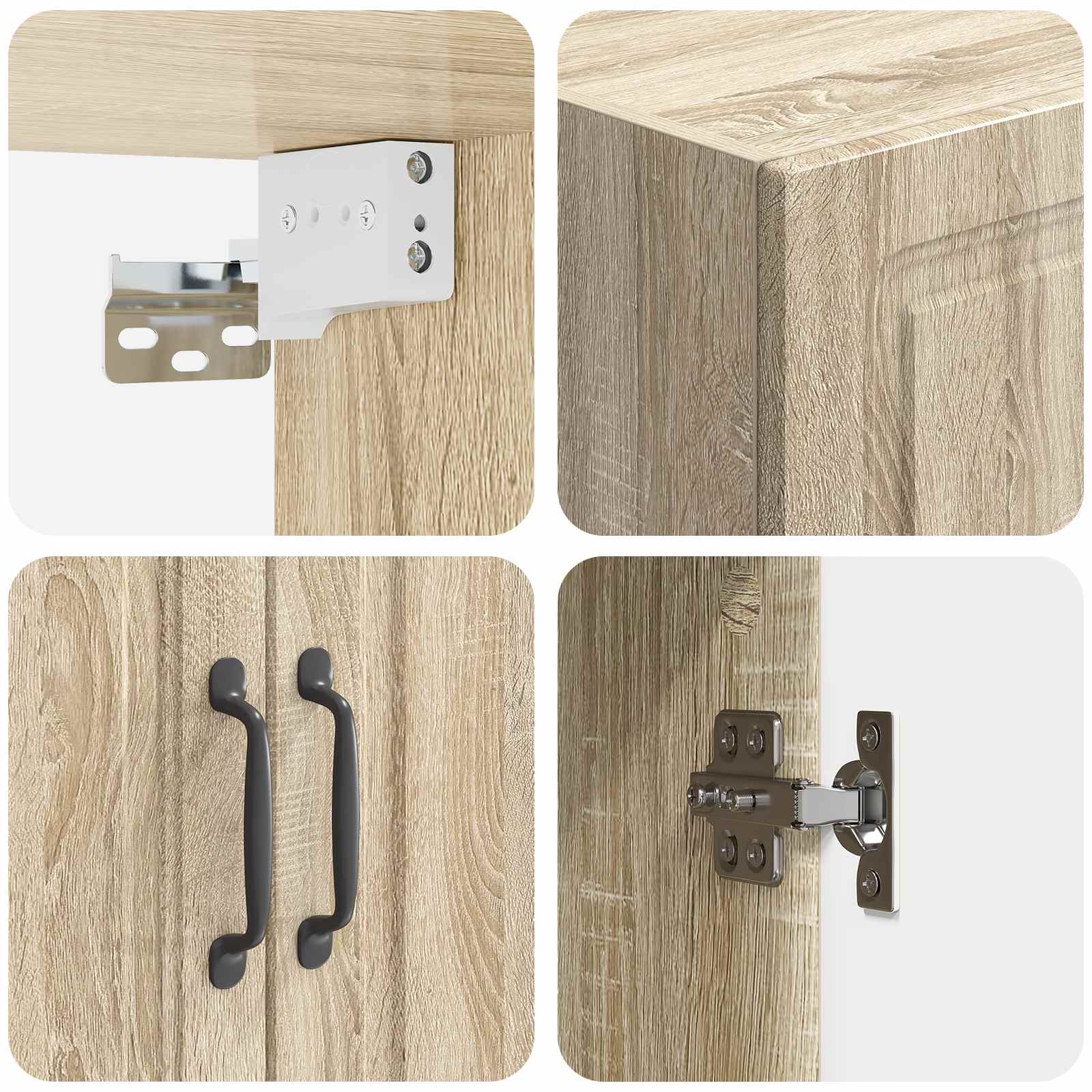 Wandkast Sonoma Eiken 59 x 31 x 60 cm Bewerkt hout – afbeelding 7