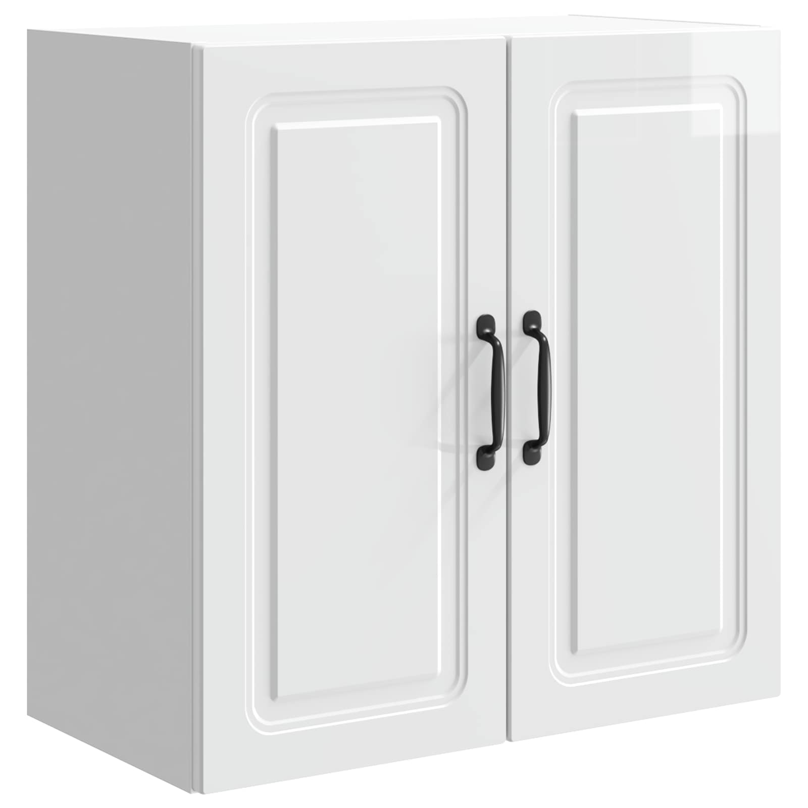 Wandkast Hoogglans Wit 59 x 31 x 60 cm Bewerkt hout – afbeelding 2