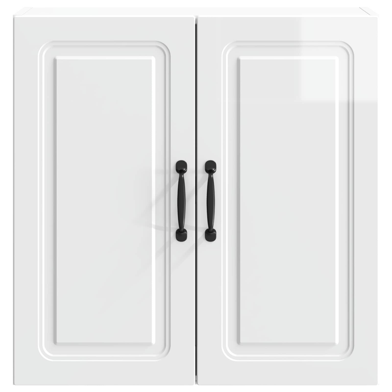 Wandkast Hoogglans Wit 59 x 31 x 60 cm Bewerkt hout – afbeelding 4