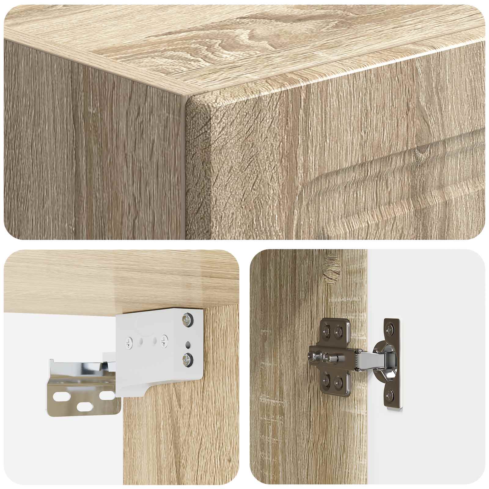 Wandkast Sonoma Eiken 33 x 34,5 x 90 cm Bewerkt hout – afbeelding 7