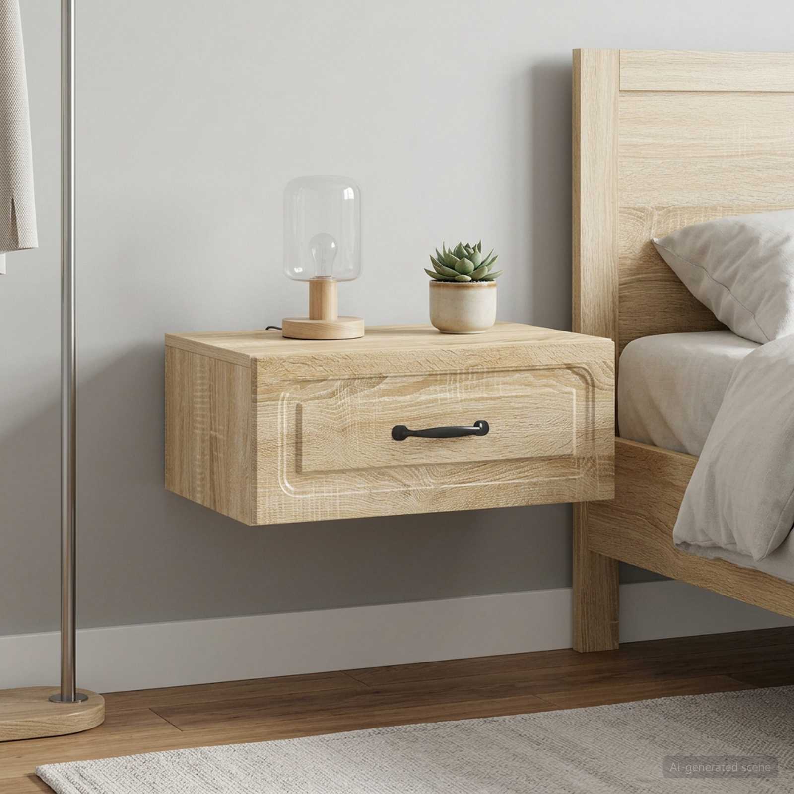 Wandbeugel Bedkast 2 pcs Sonoma Eiken 49 x 34,5 x 20 cm