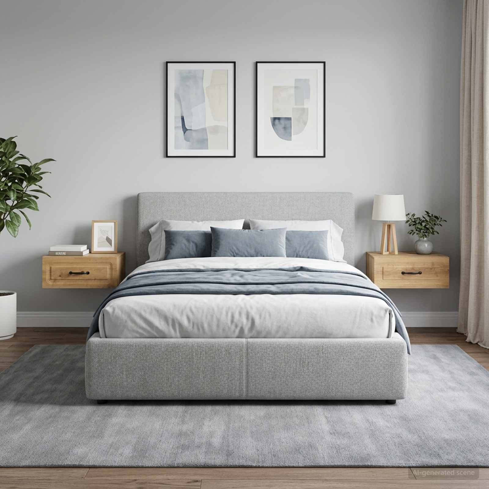 Wandbeugel Bedkast 2 pcs Artisanaal eiken 49 x 34,5 x 20 cm