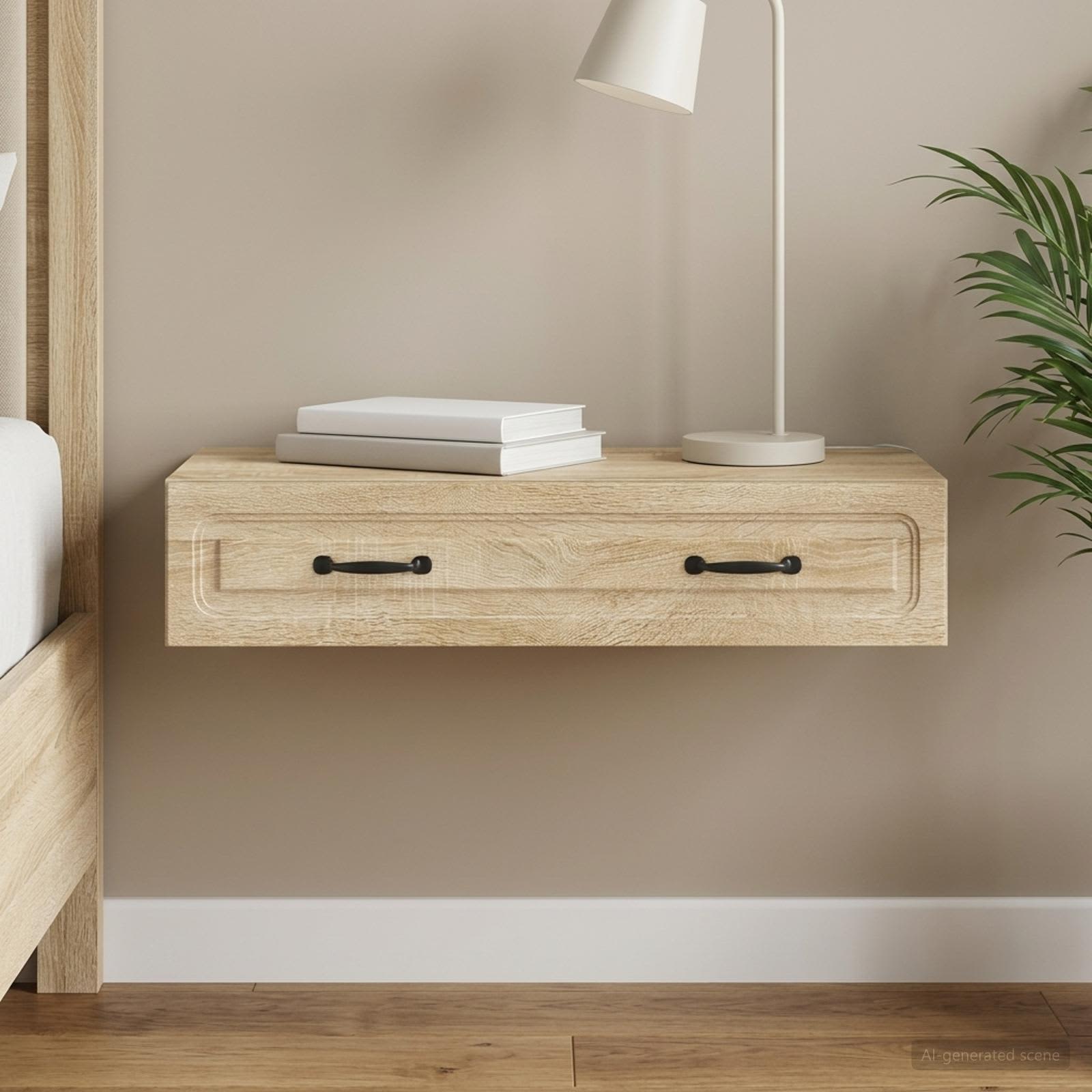 Wandmontage Zijtafel Sonoma Eiken 87,5 x 34,5 x 17 cm