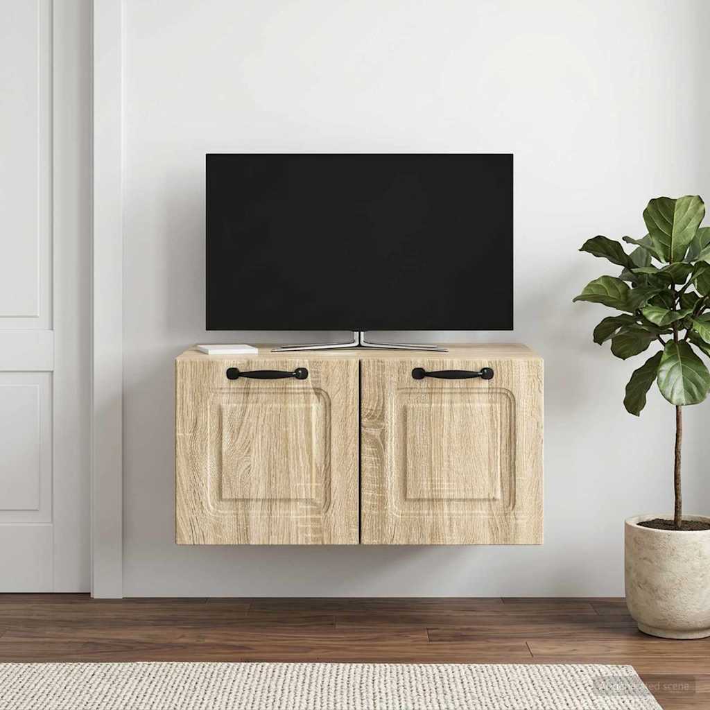 Wandbeugel TV-kast Sonoma Eiken 59,5 x 41 x 30 cm Bewerkt hout