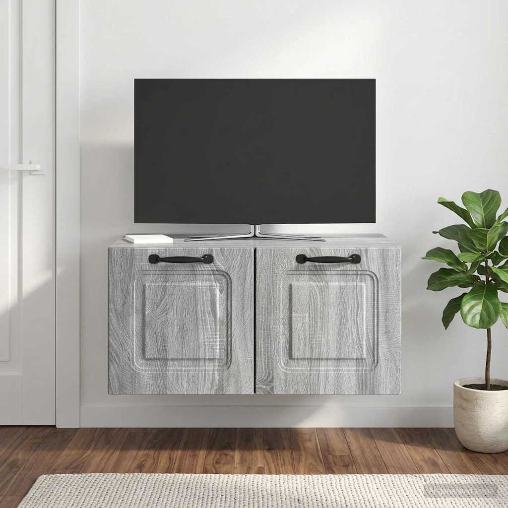 Wandbeugel TV-kast Grijs sonoma 59,5 x 41 x 30 cm Bewerkt hout