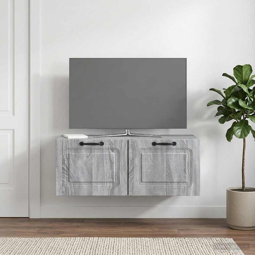 Wandbeugel TV-kast Grijs sonoma 78,5 x 41 x 30 cm Bewerkt hout – afbeelding 1