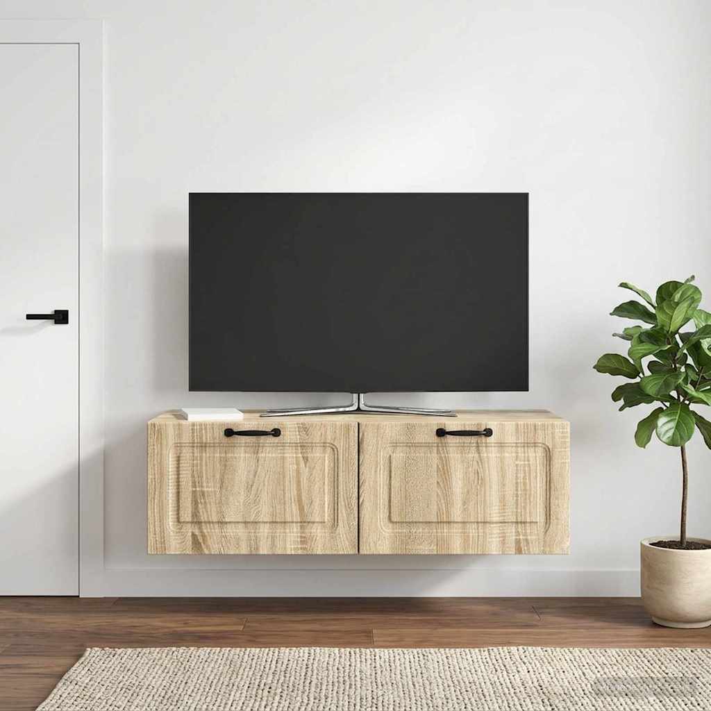 Wandbeugel TV-kast Sonoma Eiken 98 x 41 x 30 cm Bewerkt hout