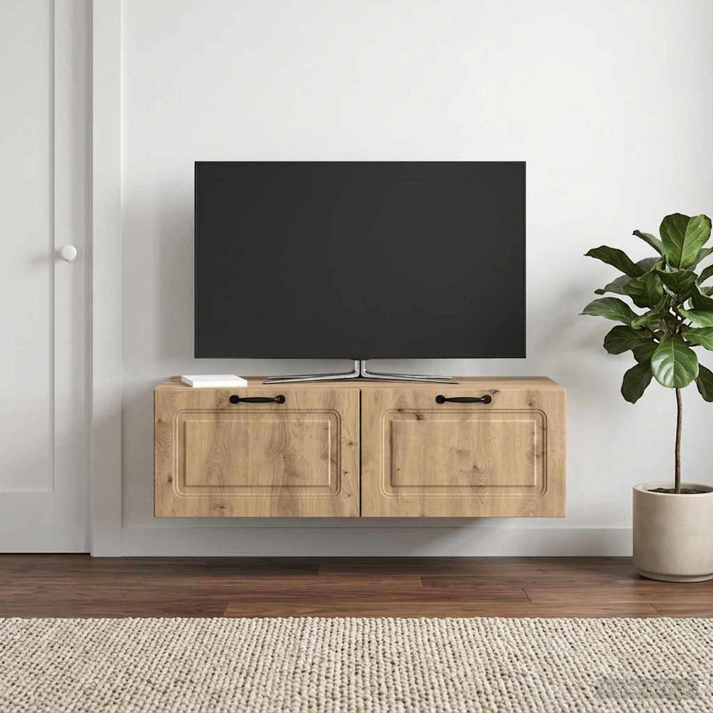 Wandbeugel TV-kast Artisanaal eiken 98 x 41 x 30 cm