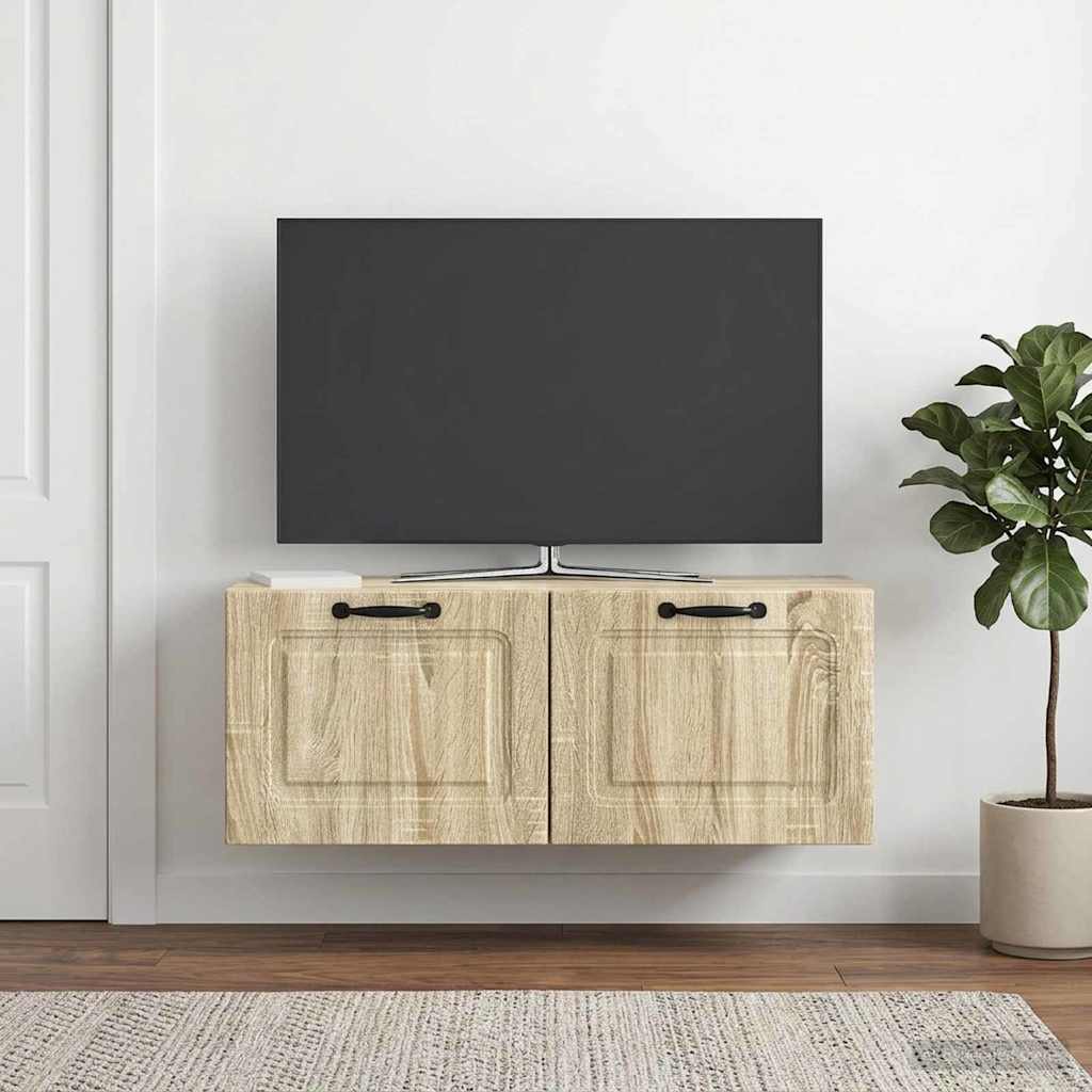 Wandbeugel TV-kast Sonoma Eiken 78,5 x 31 x 30 cm Bewerkt hout