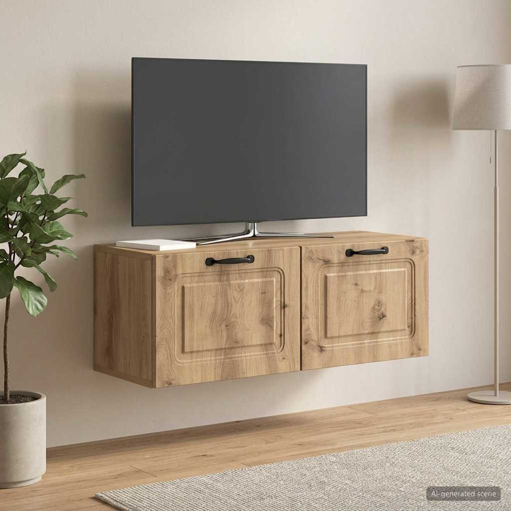 Wandbeugel TV-kast Artisanaal eiken 78,5 x 31 x 30 cm