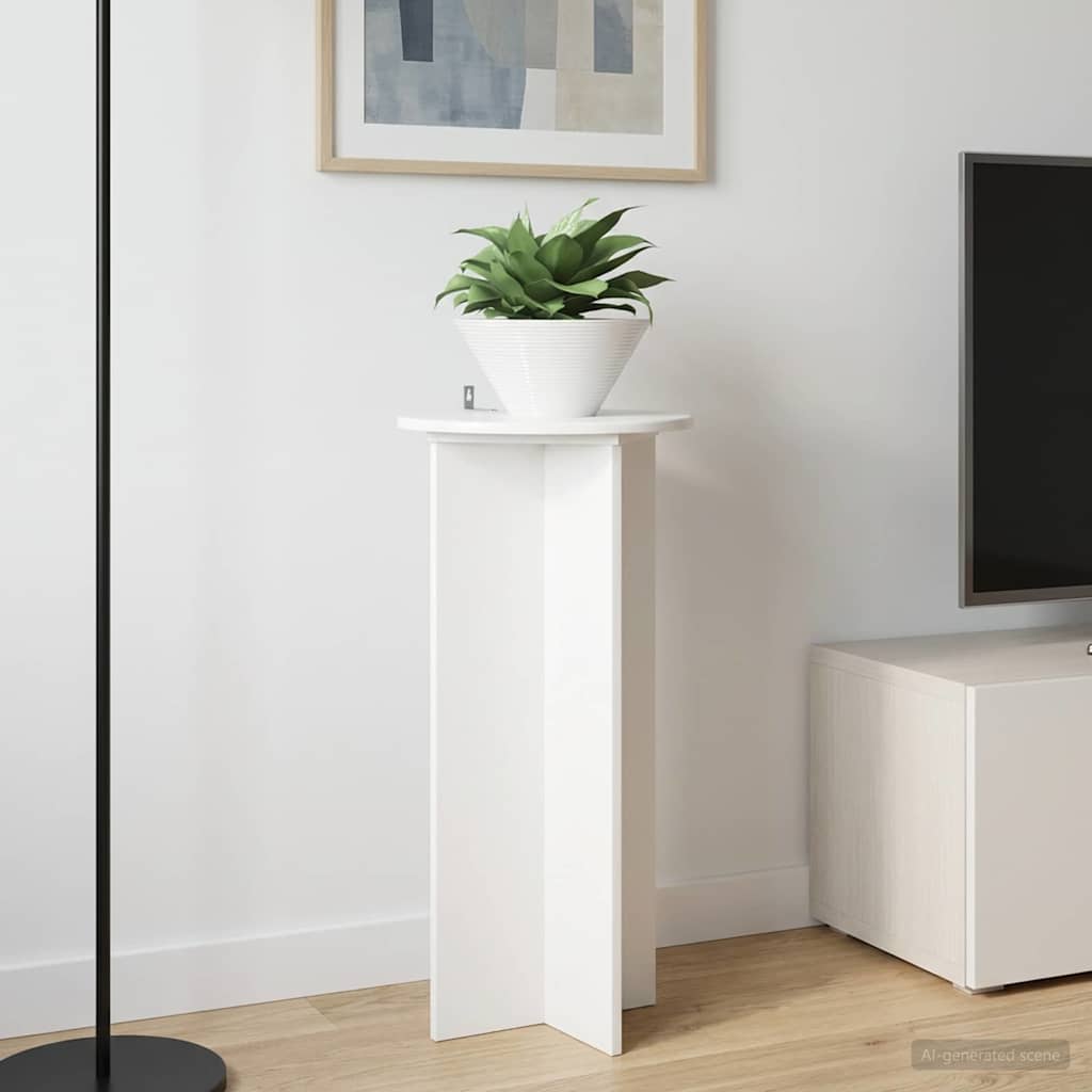 Plantenstandaard 2 pcs Hoogglans Wit 40 x 40 x 80 cm