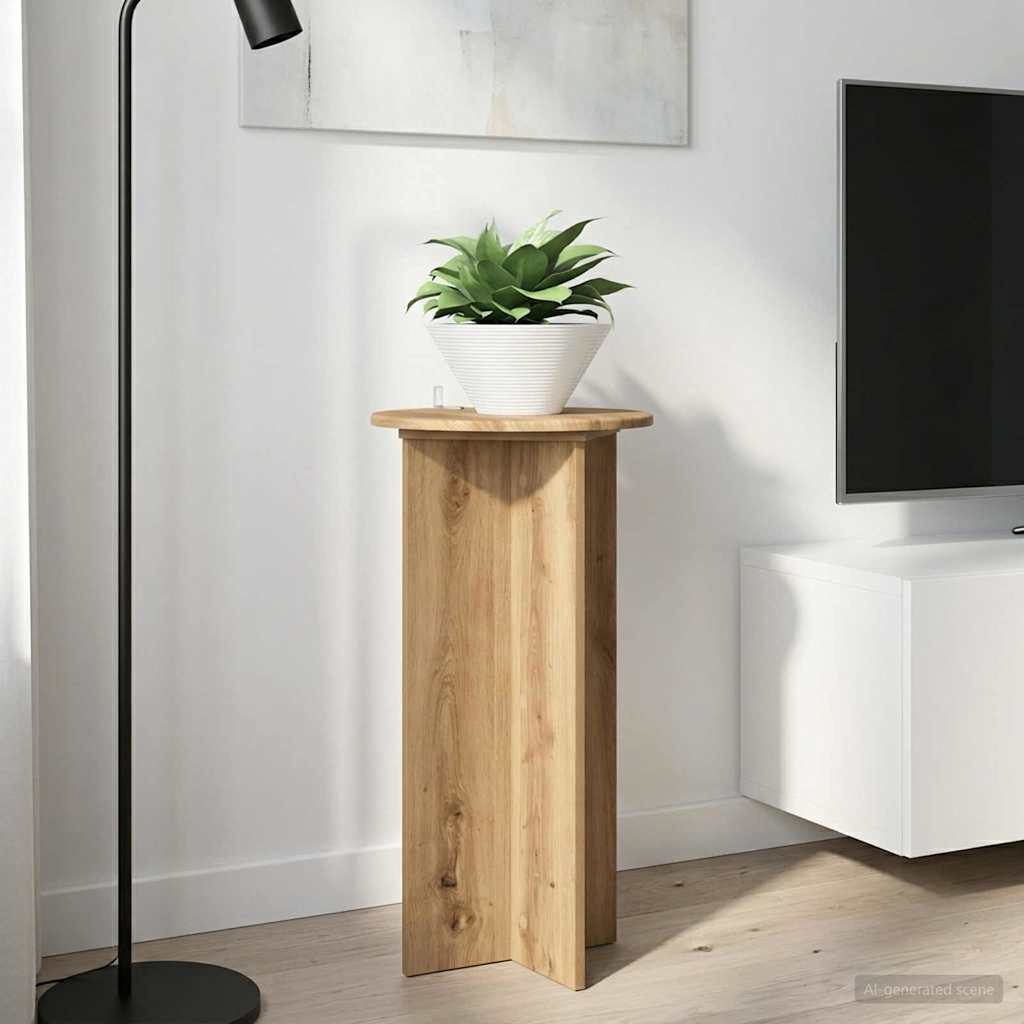 Plantenstandaard 2 pcs Artisanaal eiken 40 x 40 x 80 cm
