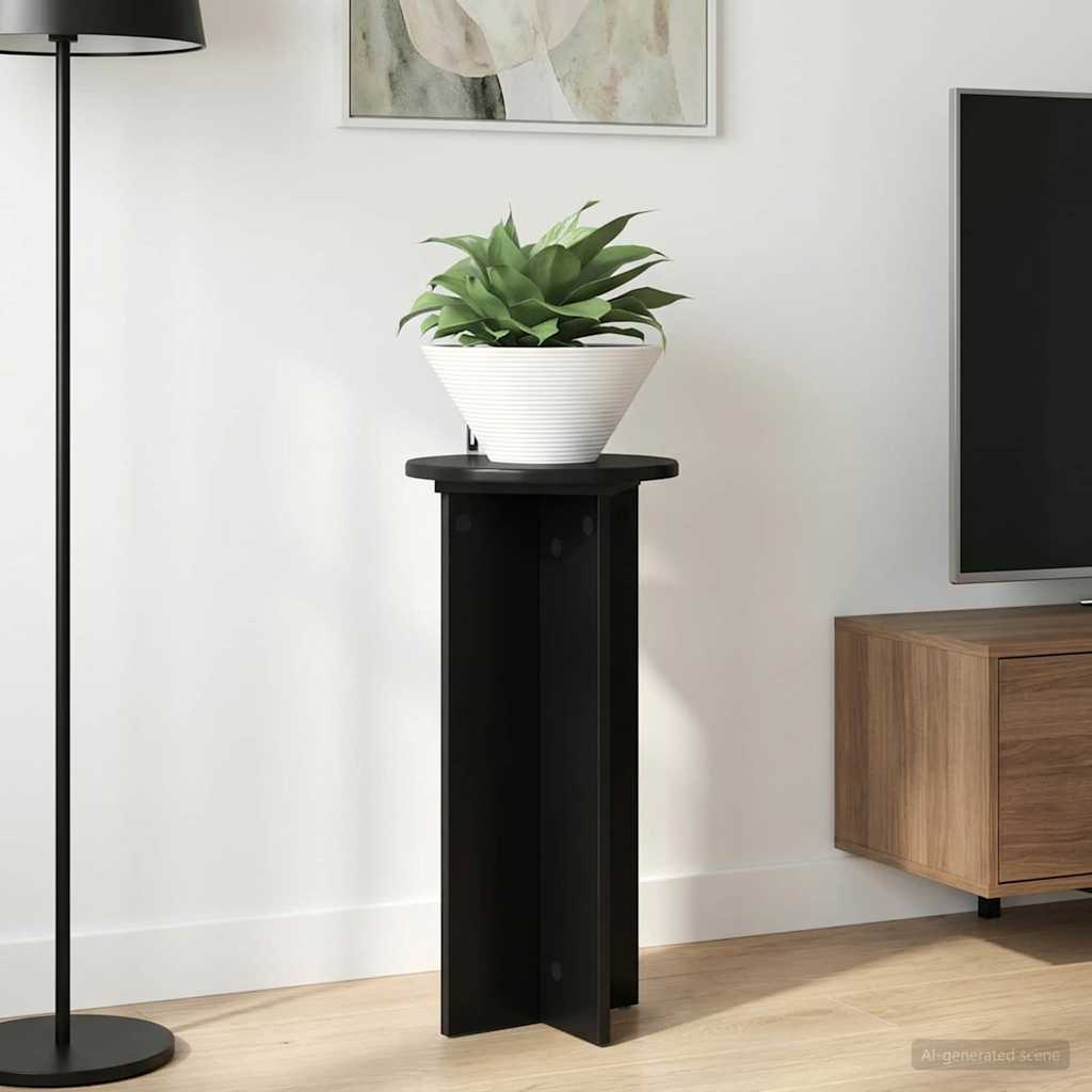 Plantenstandaard 2 pcs Zwart 29,5 x 29,5 x 60 cm Bewerkt hout – afbeelding 1