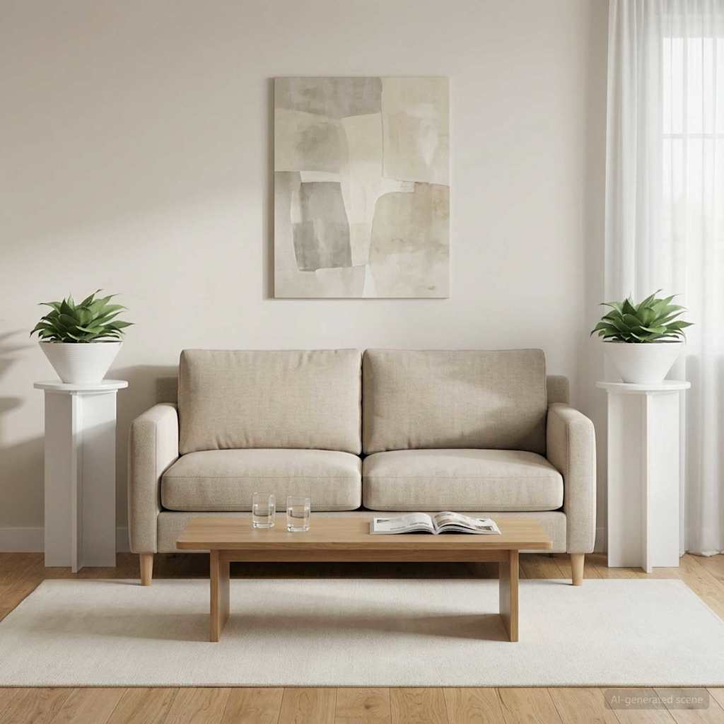 Plantenstandaard 2 pcs Hoogglans Wit 29,5 x 29,5 x 60 cm