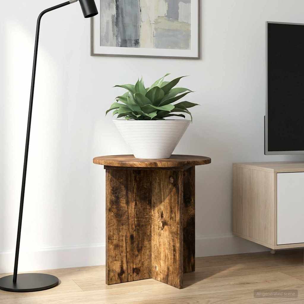 Plantenstandaard 2 pcs Gerookt eiken 40 x 40 x 40 cm