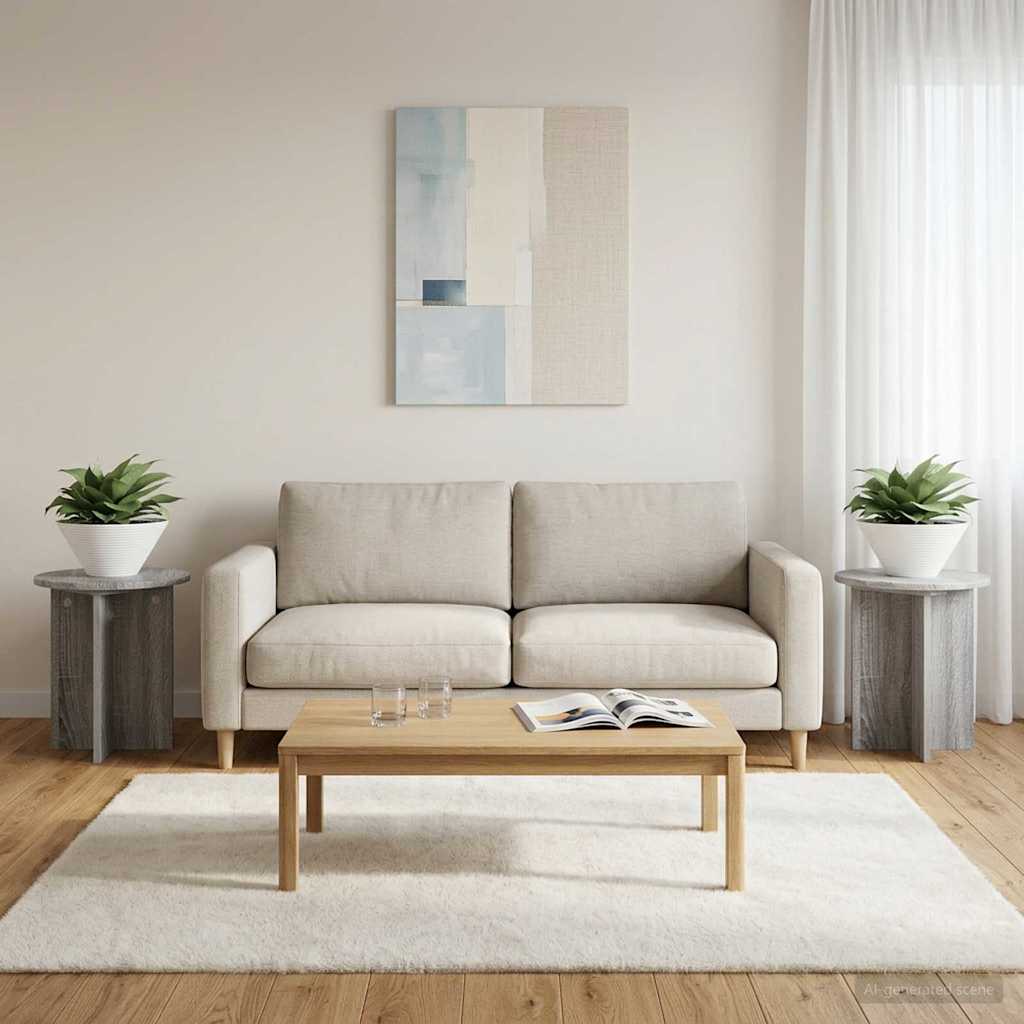 Plantenstandaard 2 pcs Grijs sonoma 40 x 40 x 40 cm
