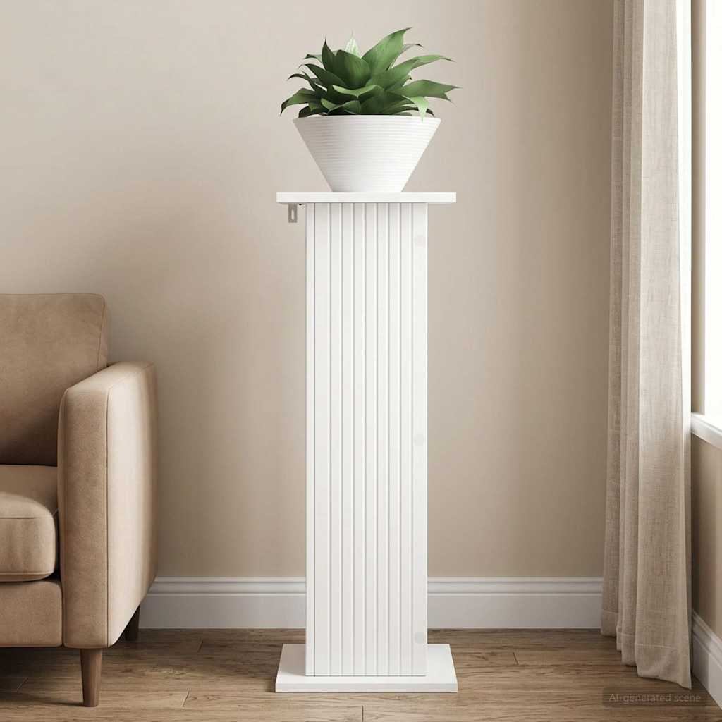 Plantenstandaard Wit 30,5 x 30 x 80,5 cm Bewerkt hout