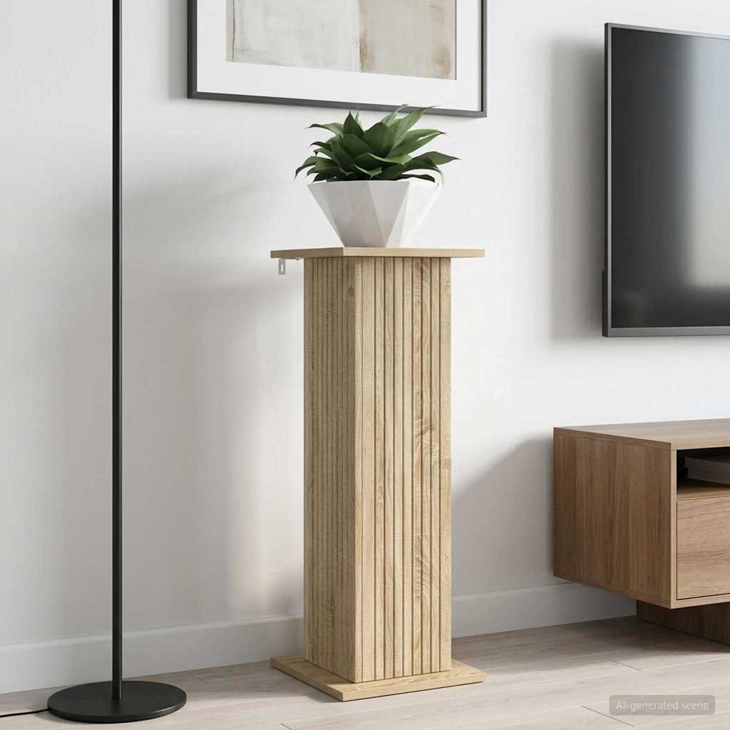 Plantenstandaard Sonoma Eiken 30,5 x 30 x 80,5 cm Bewerkt hout