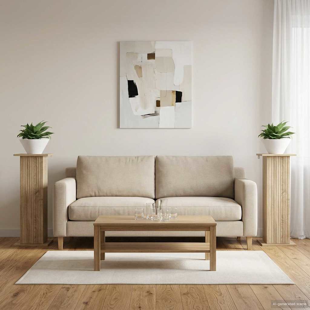 Plantenstandaard 2 pcs Sonoma Eiken 30,5 x 30 x 80,5 cm