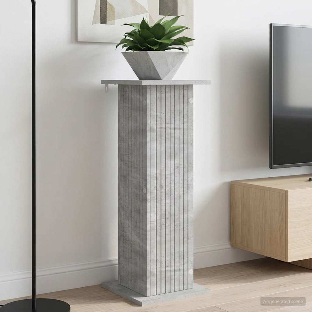 Plantenstandaard Betongrijs 30,5 x 30 x 80,5 cm Bewerkt hout