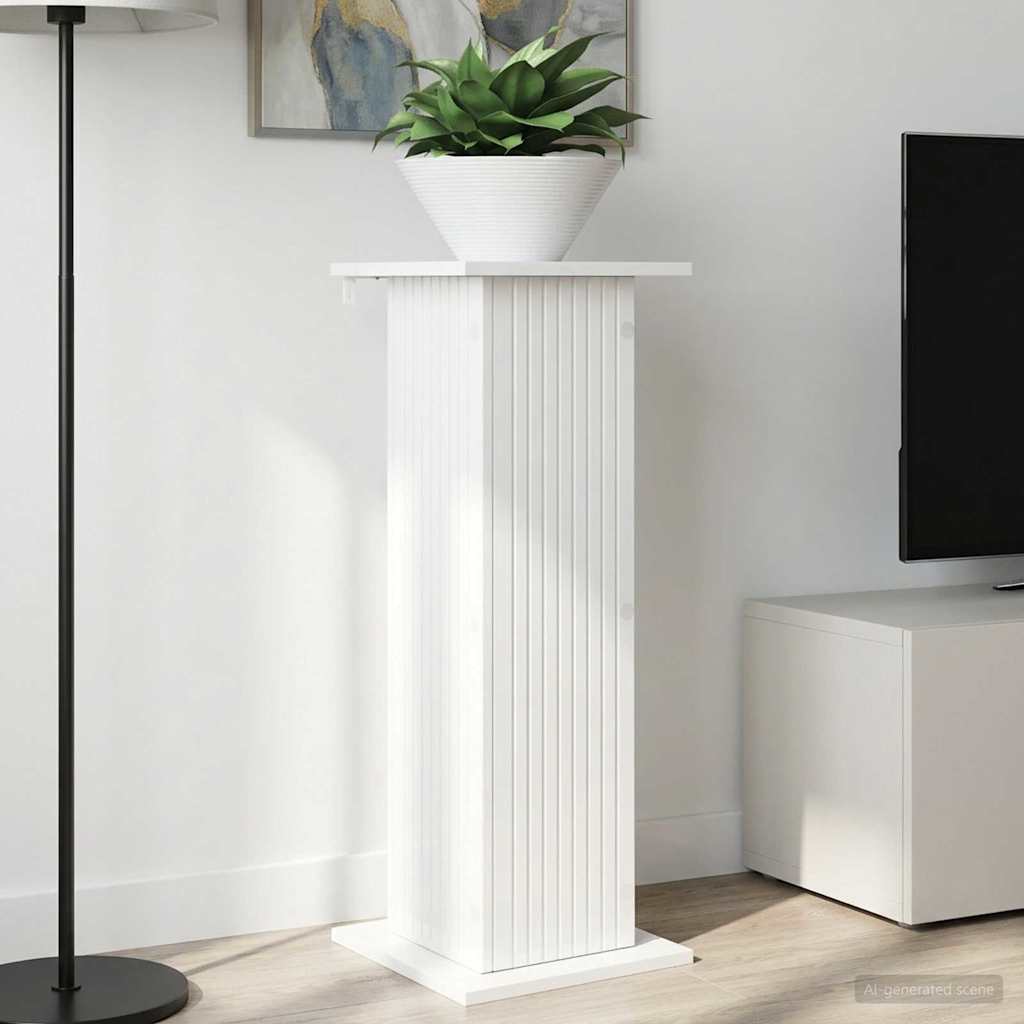 Plantenstandaard 2 pcs Hoogglans Wit 30,5 x 30 x 80,5 cm