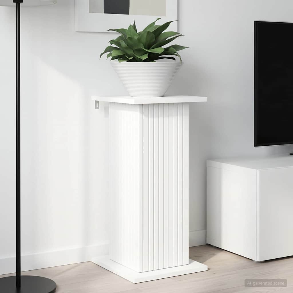 Plantenstandaard Wit 30,5 x 30 x 60,5 cm Bewerkt hout – afbeelding 1
