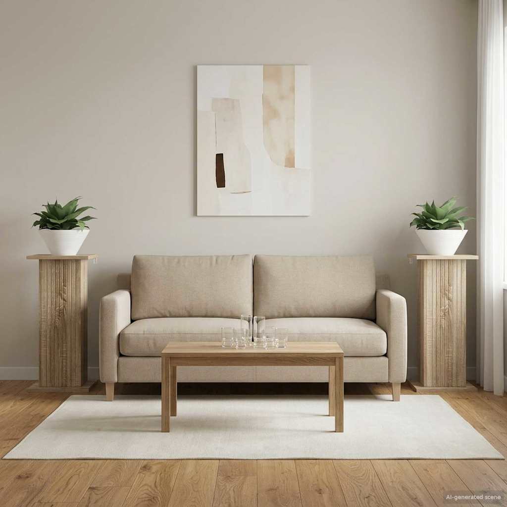 Plantenstandaard 2 pcs Sonoma Eiken 30,5 x 30 x 60,5 cm