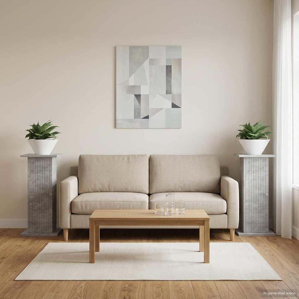 Plantenstandaard 2 pcs Betongrijs 30,5 x 30 x 60,5 cm