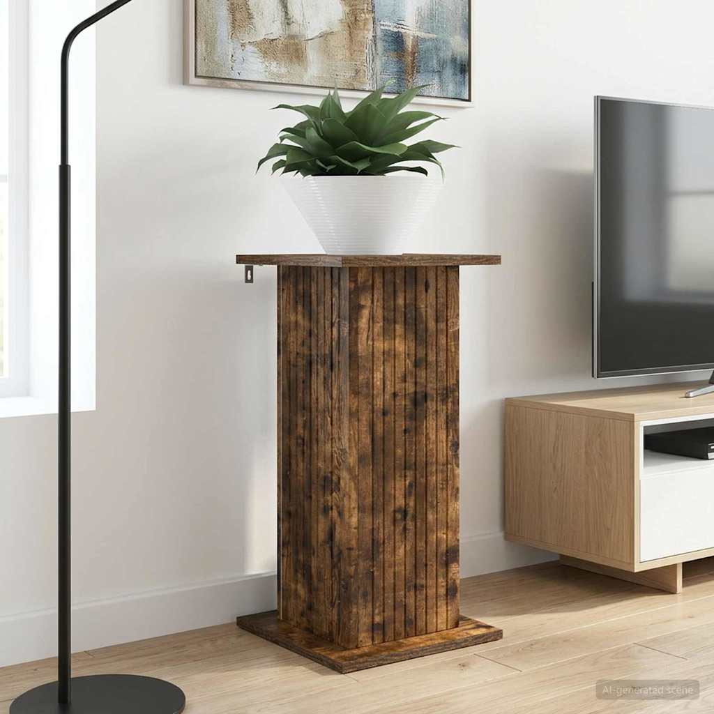 Plantenstandaard 2 pcs Gerookt eiken 30,5 x 30 x 60,5 cm