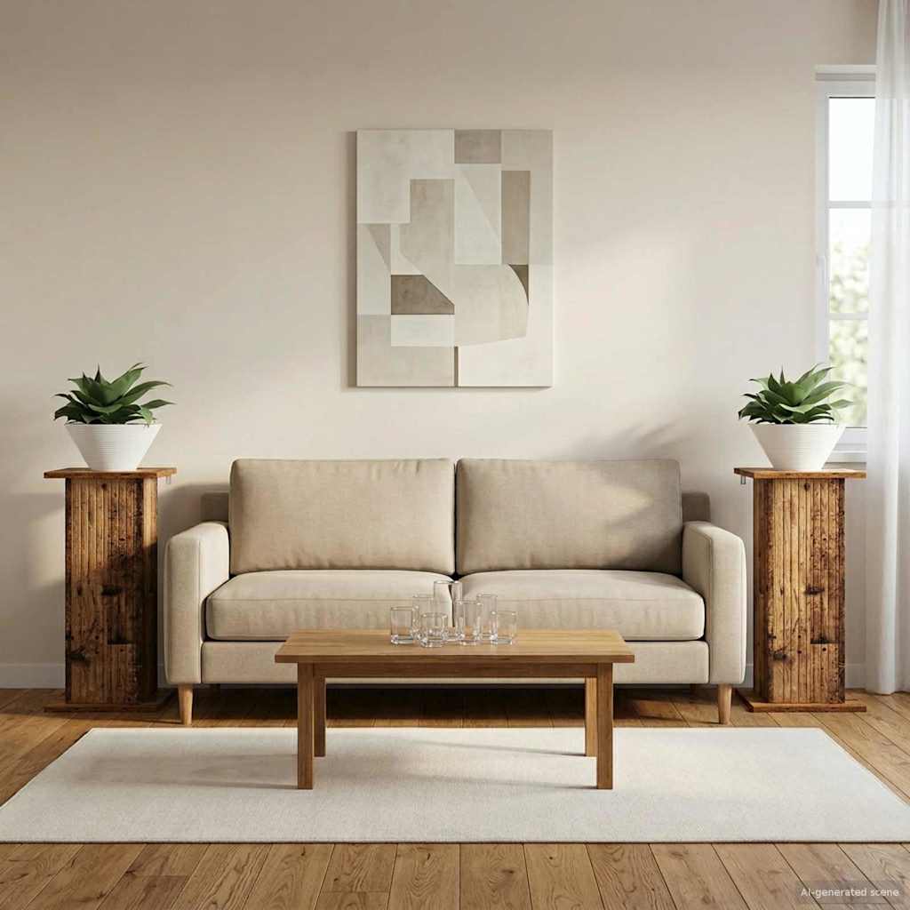 Plantenstandaard 2 pcs Oud hout 30,5 x 30 x 60,5 cm – afbeelding 1