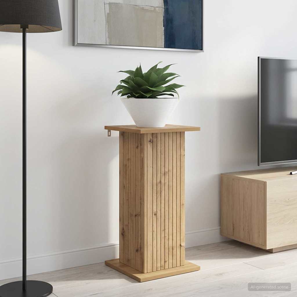 Plantenstandaard 2 pcs Artisanaal eiken 30,5 x 30 x 60,5 cm