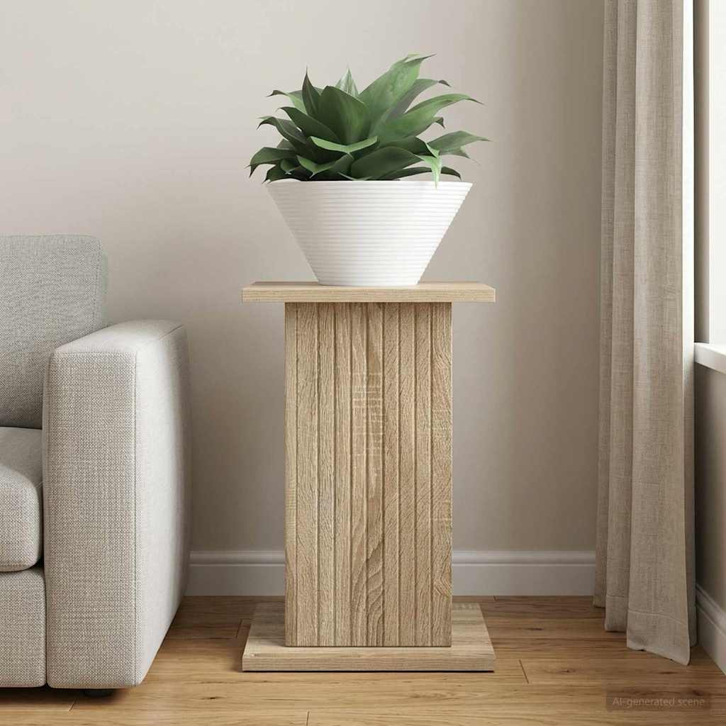 Plantenstandaard Sonoma Eiken 30,5 x 30 x 43 cm Bewerkt hout – afbeelding 1