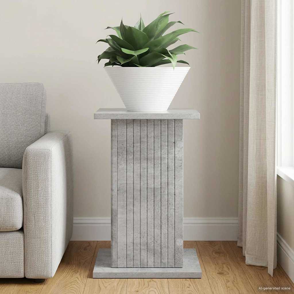Plantenstandaard Betongrijs 30,5 x 30 x 43 cm Bewerkt hout
