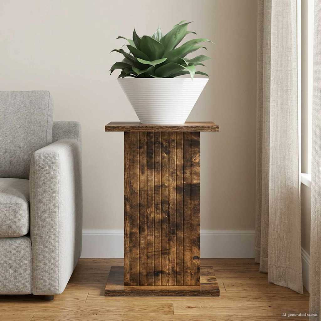 Plantenstandaard Gerookt eiken 30,5 x 30 x 43 cm Bewerkt hout